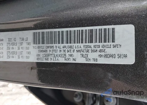 2020 Ram 1500 Big Horn 4X4 6'4 Box из США, поврежденный, VIN 1C6SRFMT3LN143125